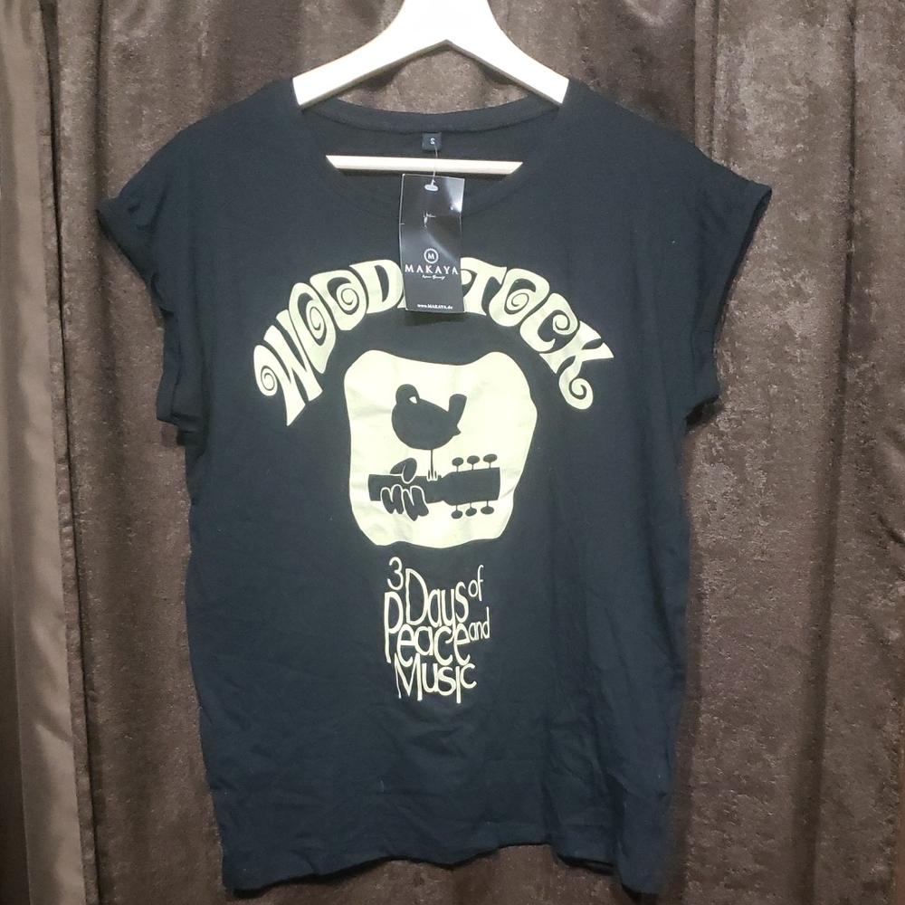 Woodstock 3 Days Of Love And Peace Music Hippie Women's Makaya Graphic T-Shirt